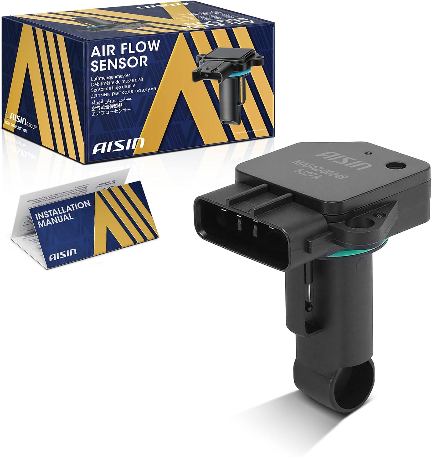 AISIN AFTERMARKET MAFAZ-00249 Mass Air Flow (MAF) Sensor - Compatible with Subaru Forester 03-08, Legacy 04-09, Outback 04-09, Tribeca 08-14, Mazda 3 07-13 - with 5 Pins