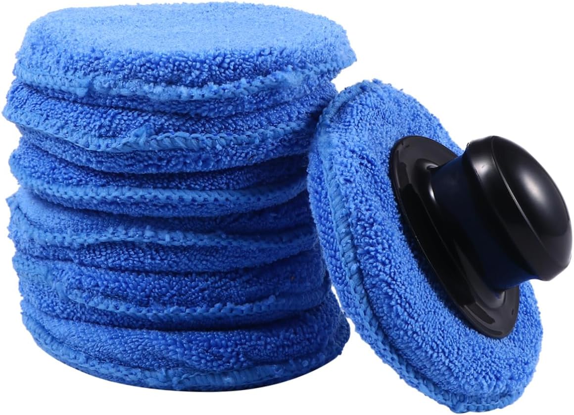 Zerodeko 8pcs -Holding Car Wash Scrubber Sponges Car Wax Applicator Pad Non Scratch Auto Erasers Detailing Sponge