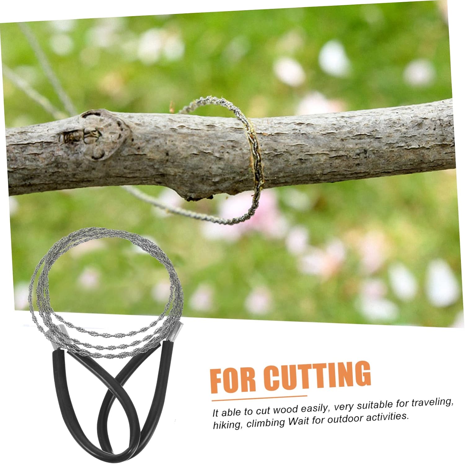 Kisangel 8pcs Pocket Chainsaw Compact Wire Saw for Outdoor Survival Camping and Hiking Lightweight Material Functionality