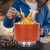 Vista 4 de STBoo Hoguera de Mesa - Hoguera de Mesa de Pellets de Bajo Humo con Bandeja de Cenizas Mini Chimenea Personal Portátil para Interiores