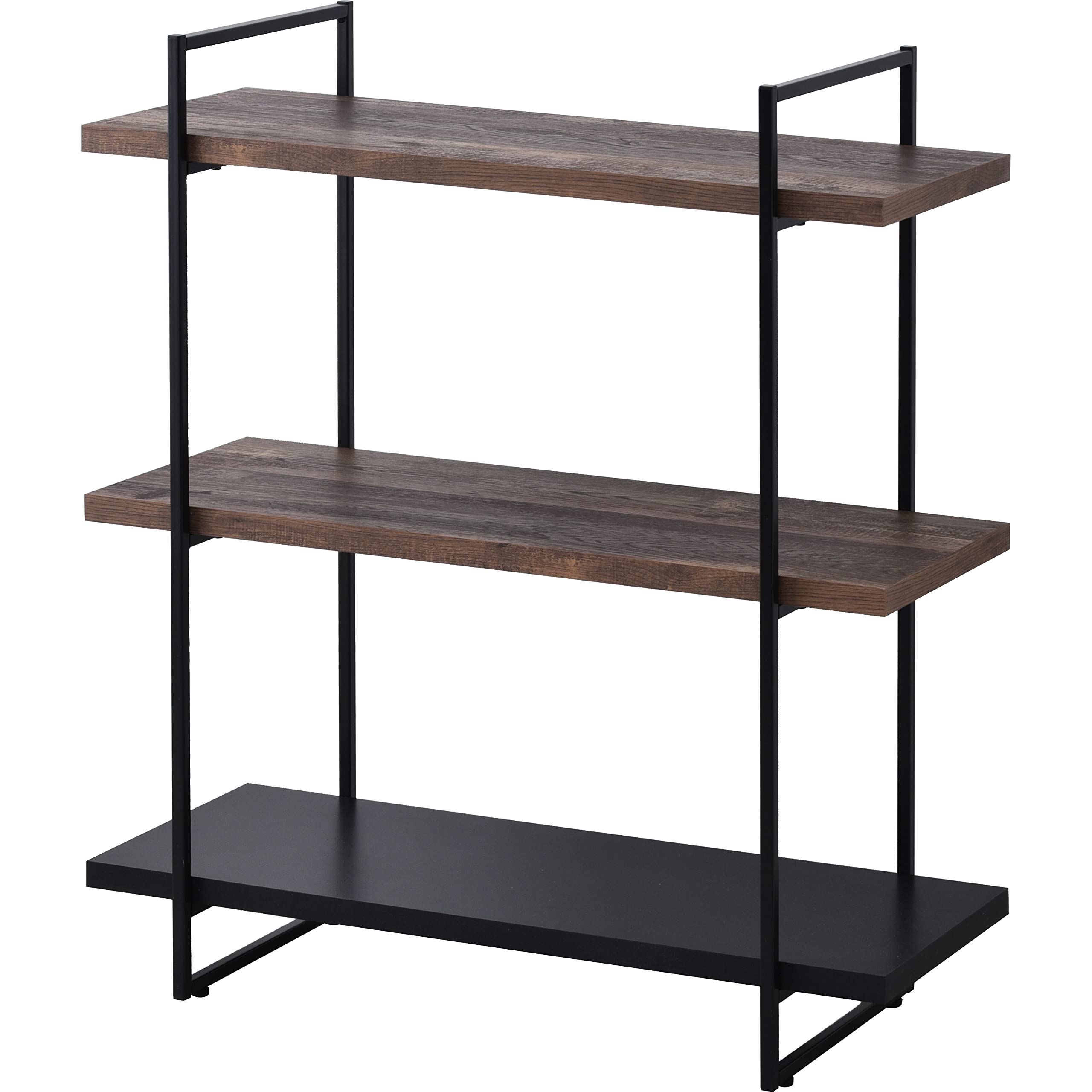 ワイエムワールド スリム 3段 オープンラック ブラック/グレー