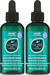 HASK TEA TREE OIL & ROSEMARY Scalp Relief Serum for All Hair Types, Color Safe, Gluten-Free, Sulfate-Free, Paraben-Free, C...