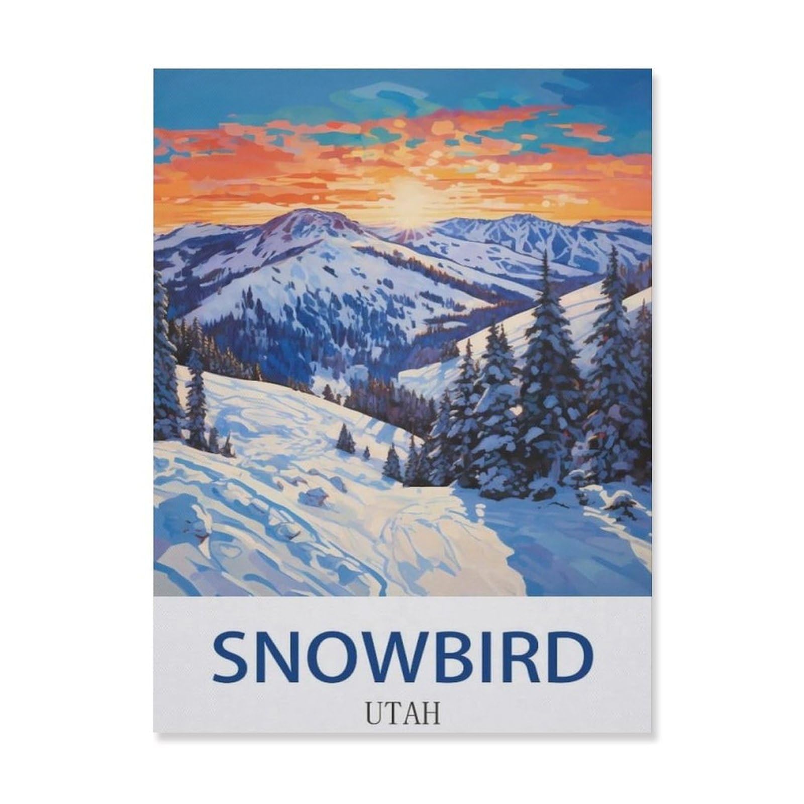 Snowbird Utah，Tin Sign Metal Tin Sign/Metal Plaque Tin Sign Metal Sign(15x30cm）6x12 inch-EI65