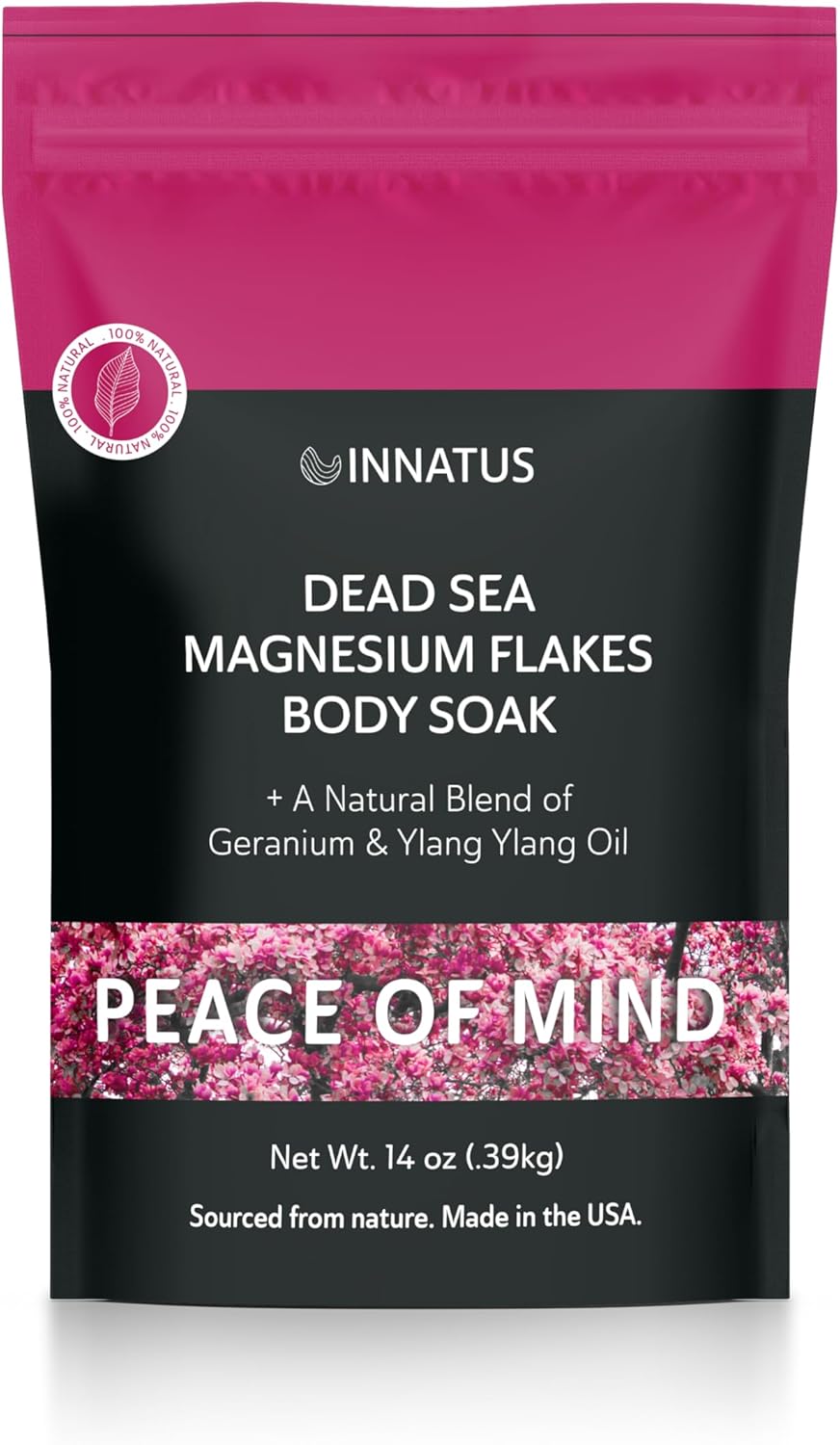 Pure Dead Sea Magnesium Flakes Clarity Soak – Relaxing & Replenishing 14oz Bath Soak – Infused with Natural Oils for Muscle Recovery (Ylang Ylang)