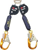 Vista 2 de 3M DBI-SALA Nano-Lok XL Línea de vida autorretráctil de doble pierna, conexión rápida 3100613, red, gancho de aluminio para barras de refuerzo, 9