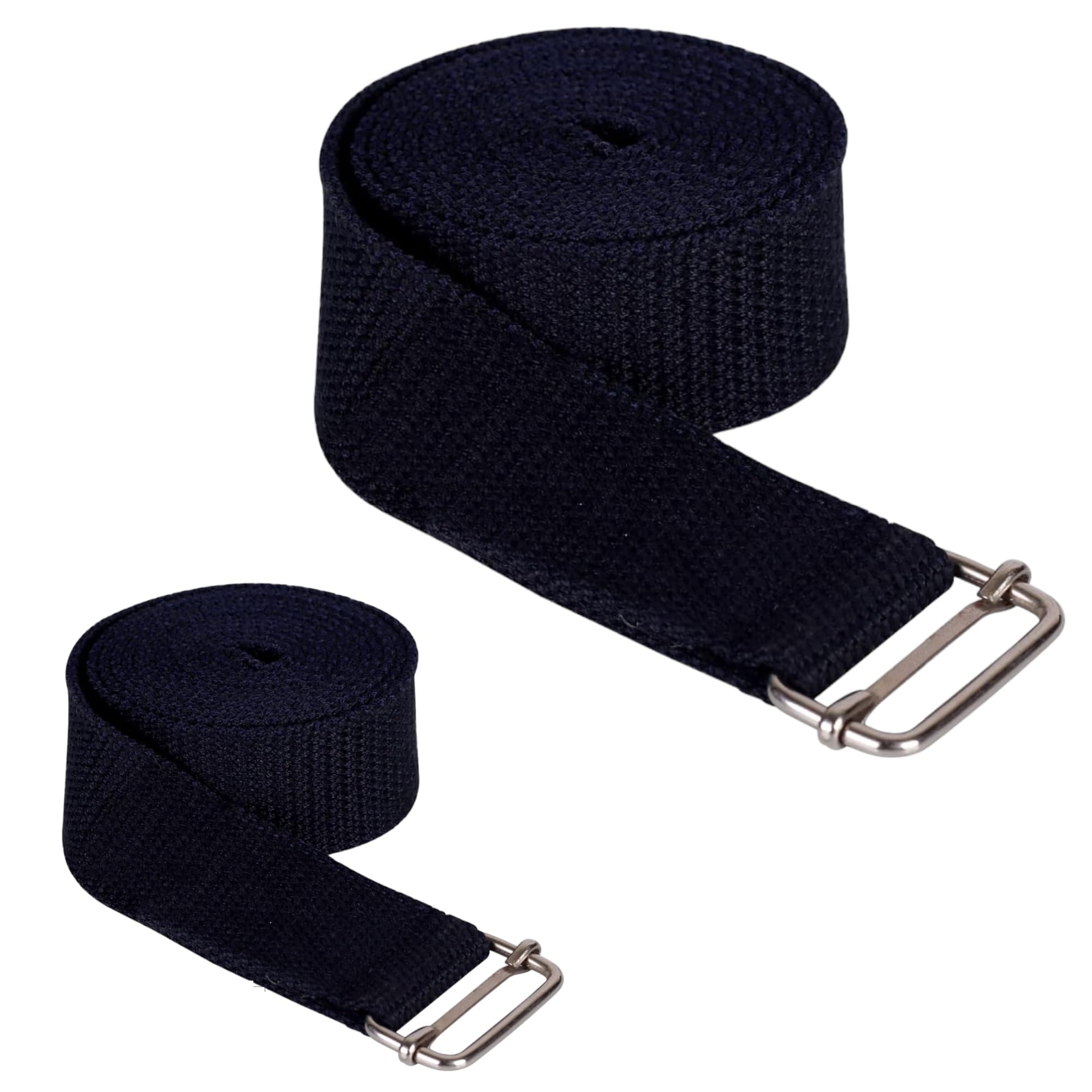 Yoga Strap Belt For Stretching, Yoga Equipment For Home Workout, Physical Therapy, Body Fitness, Yoga Nylon Belt For Exercise, Yoga Accessories For Men & Women Pack Of 2 Belts (1” & 1.5” Length 7’ Feet )-image-23