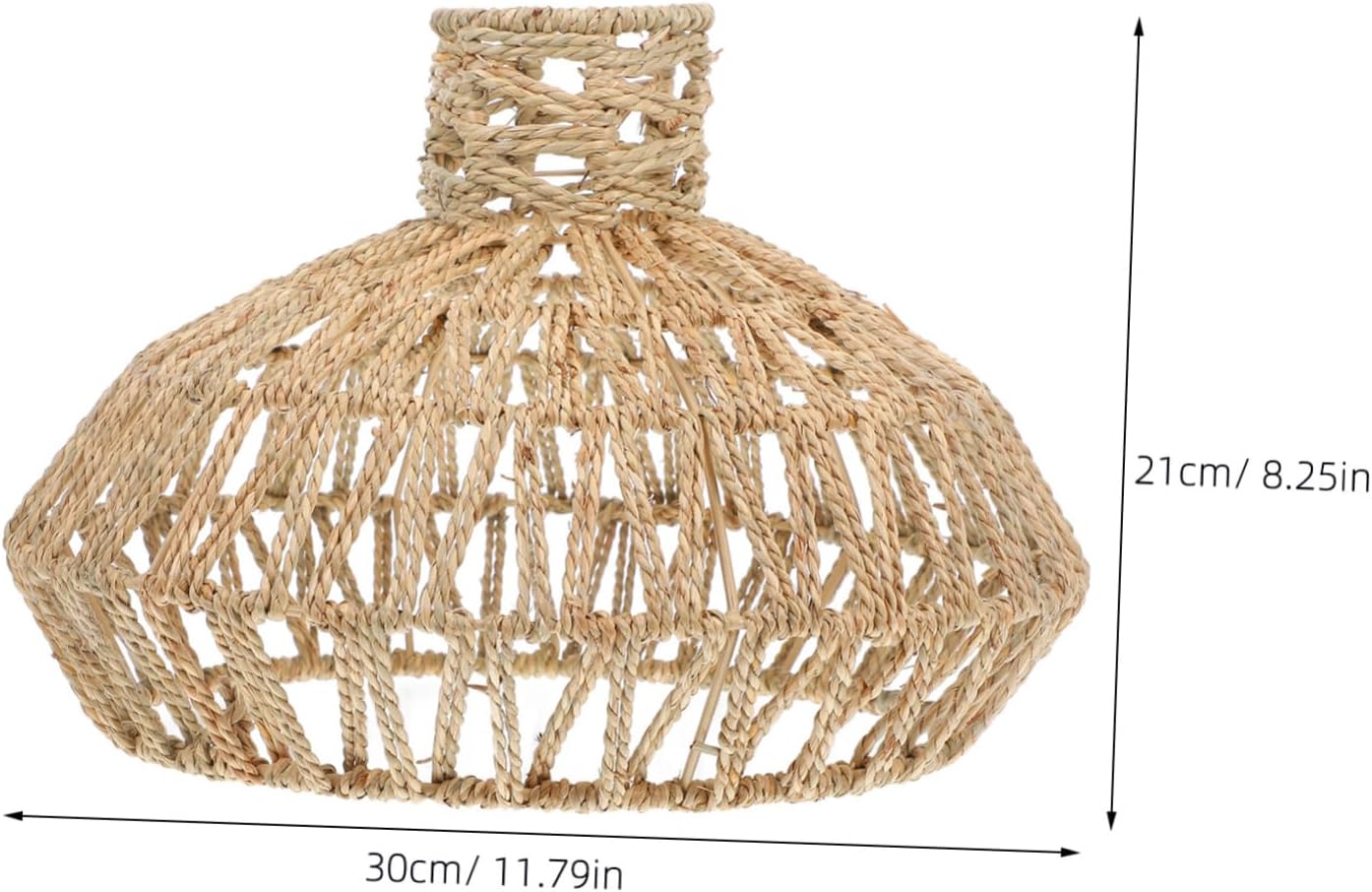 Ciieeo Straw Rope Woven Lampshade for Rustic Ceiling Lights Handmade Pendant Light Shade for Bedrooms Cafes and Hotels Promoting Sustainable Living Artistic Design