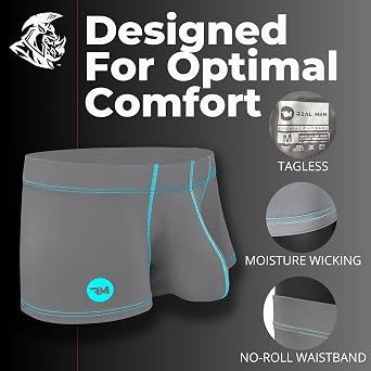 Real Men Bulge Enhancing Sexy Underwear 3in Ice Silk Nylon 4-Pack 3XL BUNDLED WITH Even More Colors