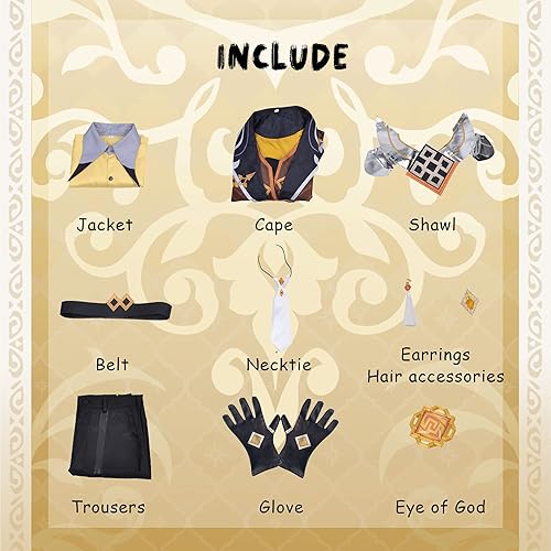 Vista 3 de OSIAS Zhongli Disfraz de cosplay (S), Zhongli