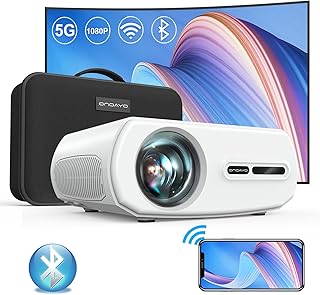 5G WiFi Bluetooth Projector: ONOAYO 15000L Native 1080P Portable Mini Projector-4K Support, ±50° 4D Keystone&50% Zoom,Sealed Optical Outdoor Movie Projector LED/Home Projector for Phone/PC/Firestick