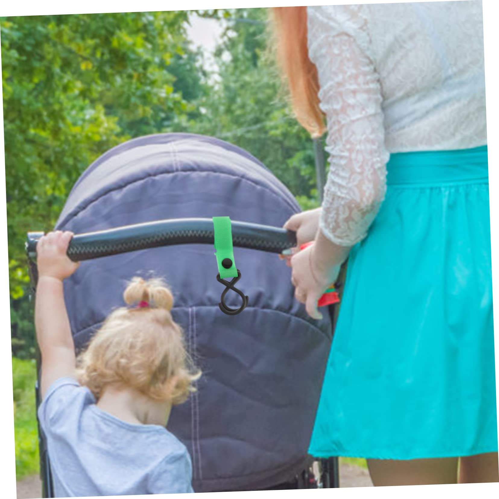 MOLUCKFU Pram Hooks Strong Strap Stroller Accessories Multi-Functional Wheelchair Hooks Random Color