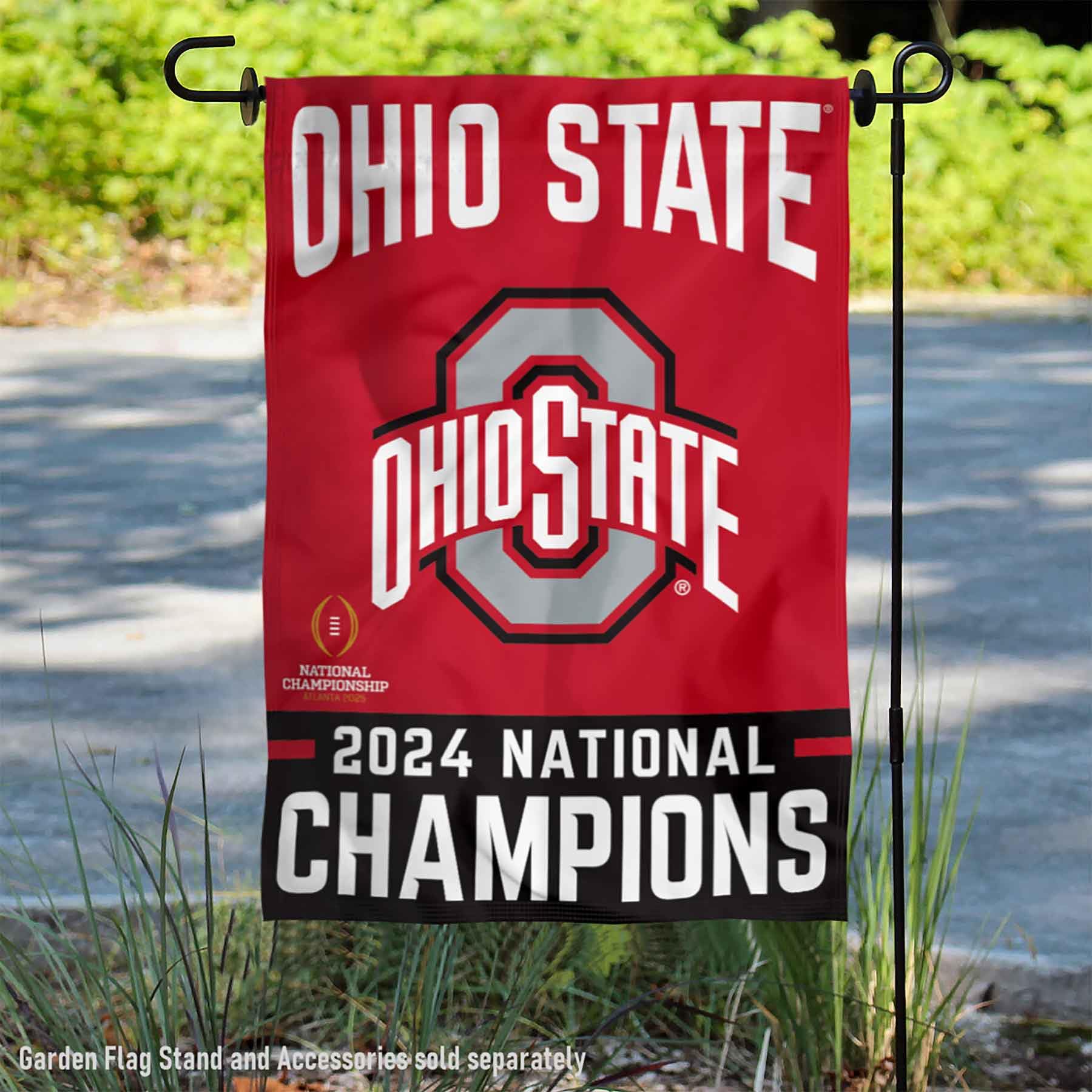 WinCraft OSU Buckeyes 2024 National Champions Double Sided Garden Flag