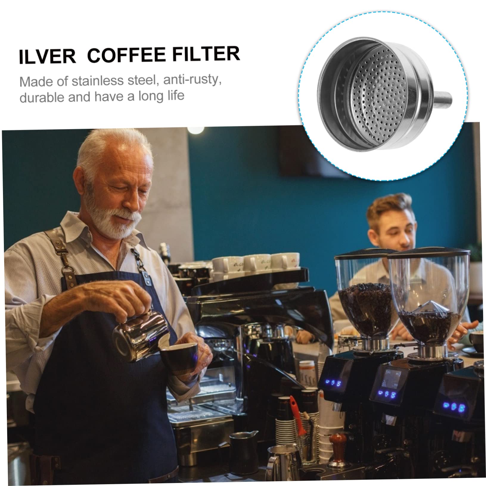 Amosfun 3 Piezas Embudo De Acero Inoxidable Filtro De Taza De Café Cono De Filtro De Café Embudo De De Té Verter Sobre El Filtro De Café Filtrar Filtro De Cafe Plateado Silver