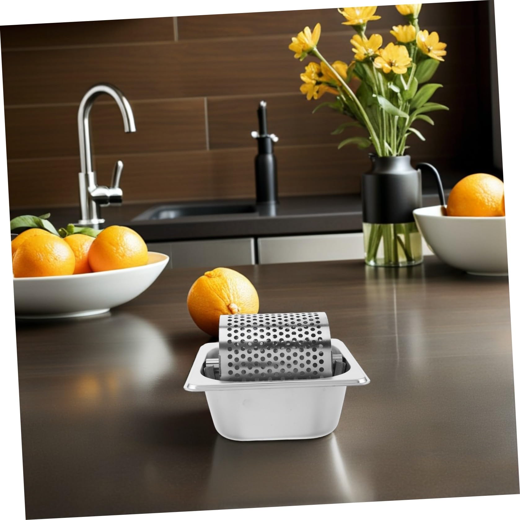 Rullo Applicatore di Burro in Acciaio Inox 1L Supporto, Distribuzione Burro per Hamburger e Dolci, Strumento per Imburrare Pane e Torte, Adatto a Cucine Commerciali e Barbecue