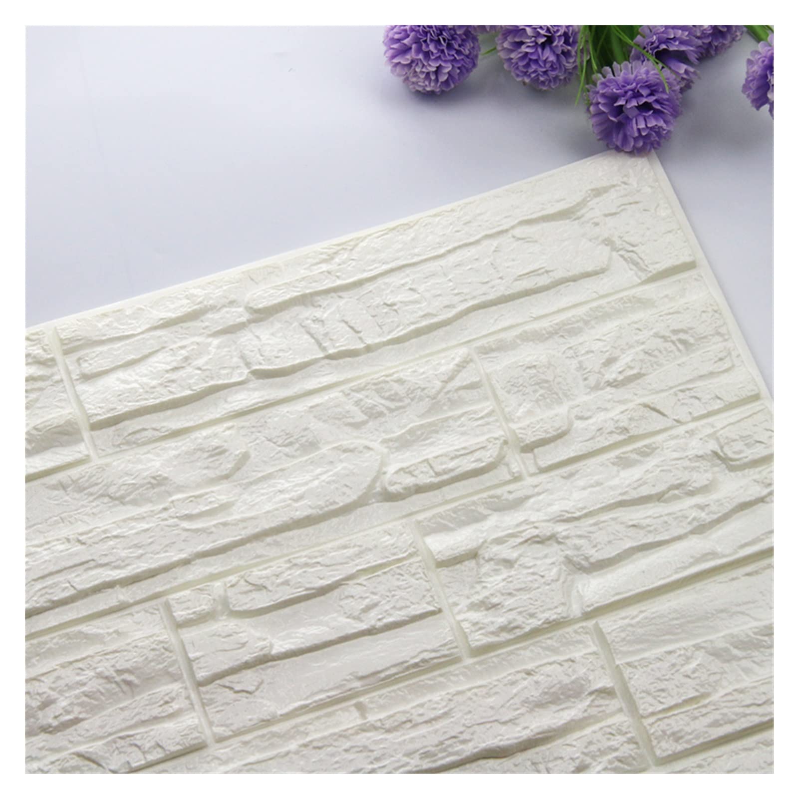 Paneles Pared 6pcs Bricolaje Autoadhesivo 3D pegatinas de pared dormitorio impermeable espuma sala ladrillos papel tapiz decoración casa viva for niños(Silver)