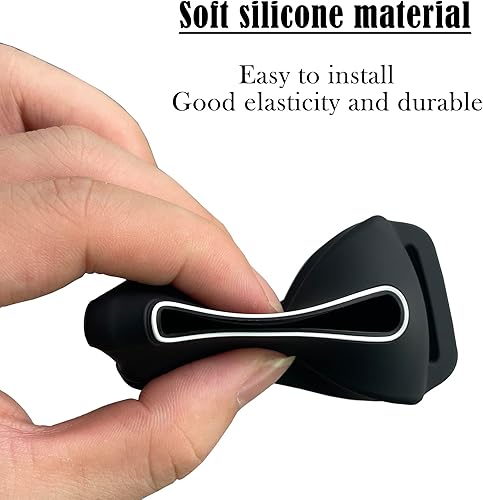 Miniatura 4 de TANDRIVE Funda para llavero para Jeep Grand Cherokee y Cherokee 2024-2022, Wagoneer Grand Wagoneer 2024-2021, 5 botones, silicona, negro