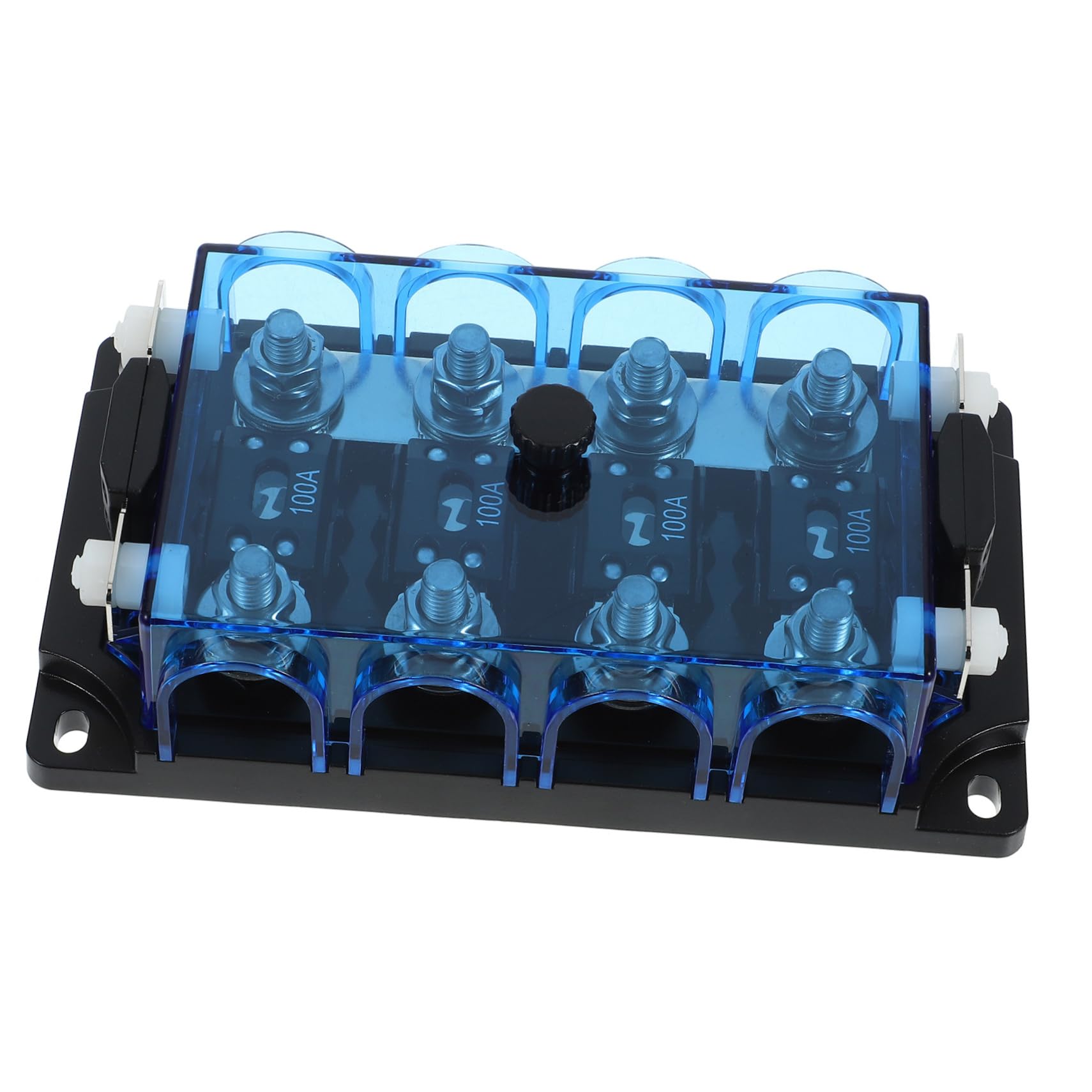 Bloc de Fusibles Automobile Remplacement Facile, 4 Voies, Porte-fusible en Plastique Noir, pour Voiture et Moto