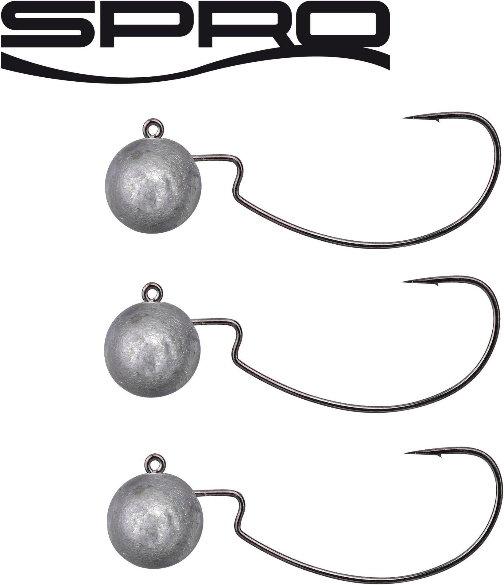 Spro JIG HEAD JIGHEAD OFFSET JIG71 - PACK OF 3-7, By 3, Silver, N°3/0