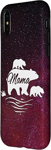 Miniatura 8 de Funda para iPhone 15 Pro Mama Bear con 2 cachorros Space Stars Galaxy Mama Bear