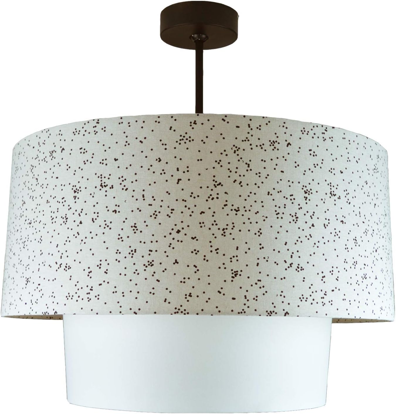 Double Tapered Drum Pendant Light - Raina (Dortmund Oyster)(24" W x 15" H)