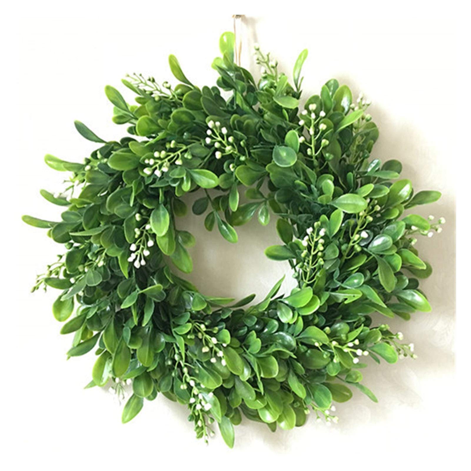 Guirlande de Noël Réaliste Ø 30 cm Couronne de Porte Artificielle Verte Fleurie