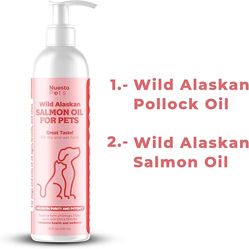 Miniatura 8 de Pets - Paquete de 2 mezclas de aceite de salmón salvaje de Alaska para perros y gatos  Omega-3 Boost & Shed Defense  Mejora el pelaje y la piel,