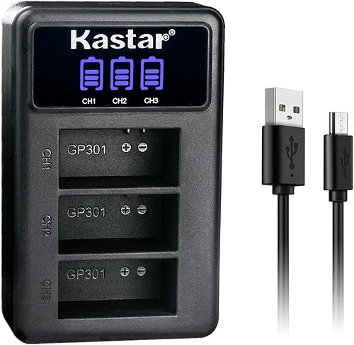 Kastar - Cargador de batería con pantalla LCD triple USB compatible con cámara deportiva EHANG GHOSTDRONE 2.0 RC Quadcopter, EHANG GSC-200K