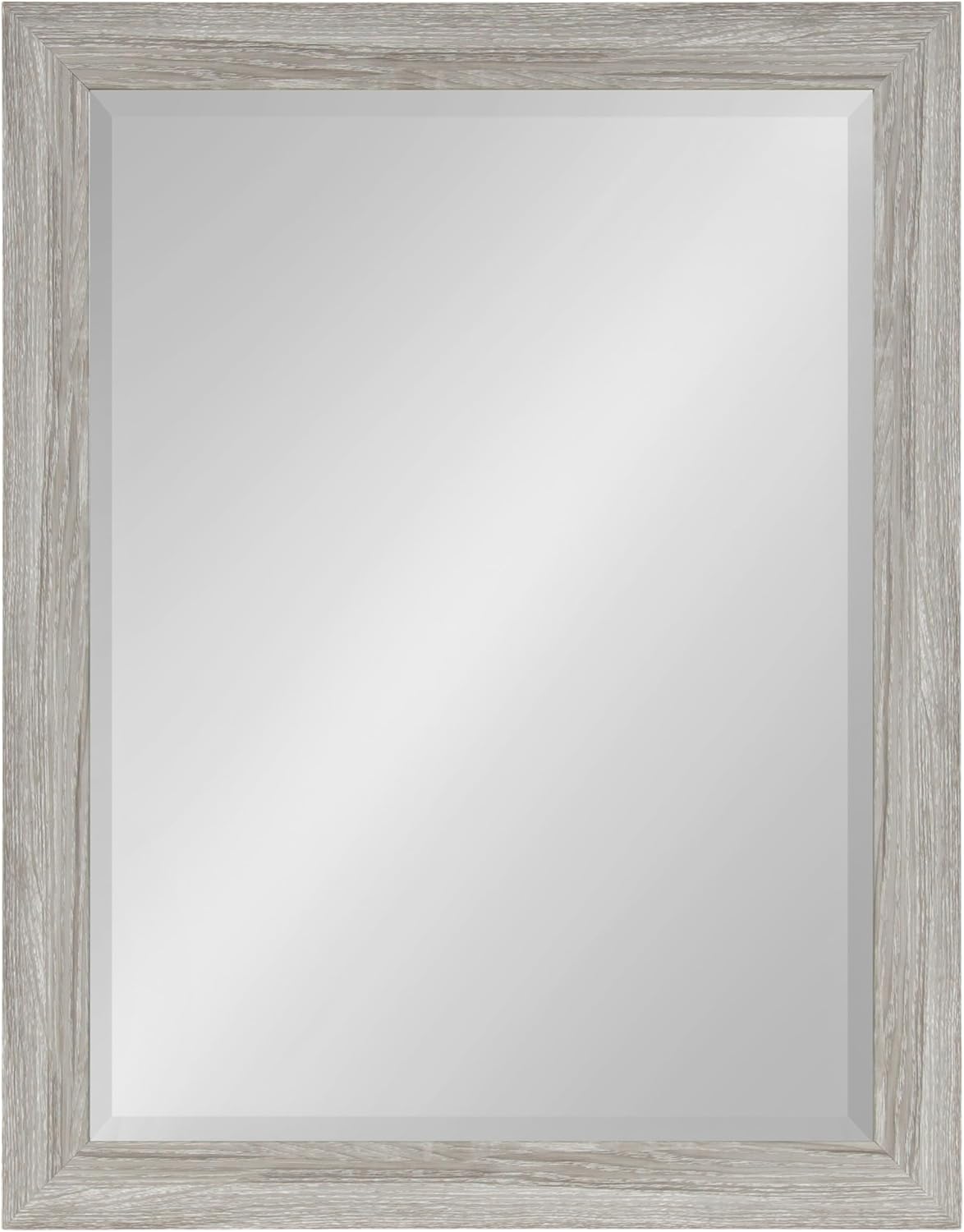 Kate and Laurel Dalphia Traditional Framed Rectangle Bathroom Vanity Mirror, 22 x 28, Greywash, Farmhouse Rectangular Bathroom Mirror for Over Sink or for Use as Entryway or Living Room Decor
