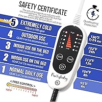 Vista 6 de PUPPY LOVE Almohadilla térmica para mascotas, alfombrilla térmica impermeable para perros y gatos con temporizador de 5 niveles y temperatura