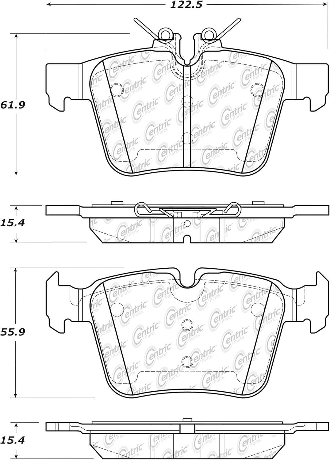 Posi Quiet Ceramic Brake Pads with Shims