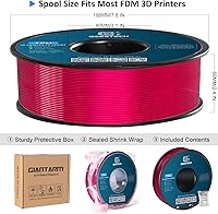 Vista 7 de Geeetech Filamento TPU de 1.75mm, Shore 95A – Filamento flexible para impresora 3D con alta elasticidad, carrete de 1KG (2.2lbs), precisión