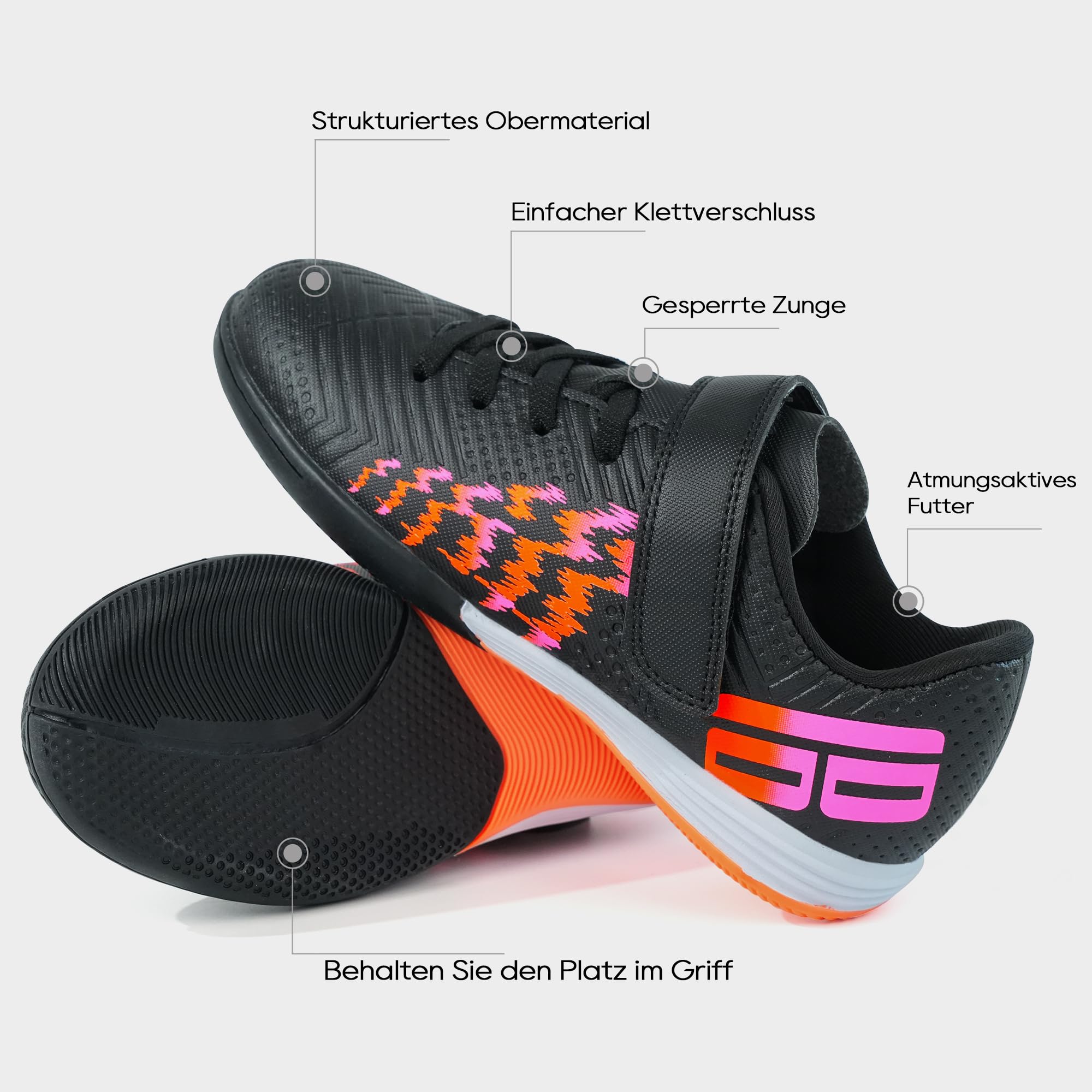 Scarpe da Calcio Indoor per Bambini Futsal - Sneakers da Calcio per Ragazzi e Ragazze