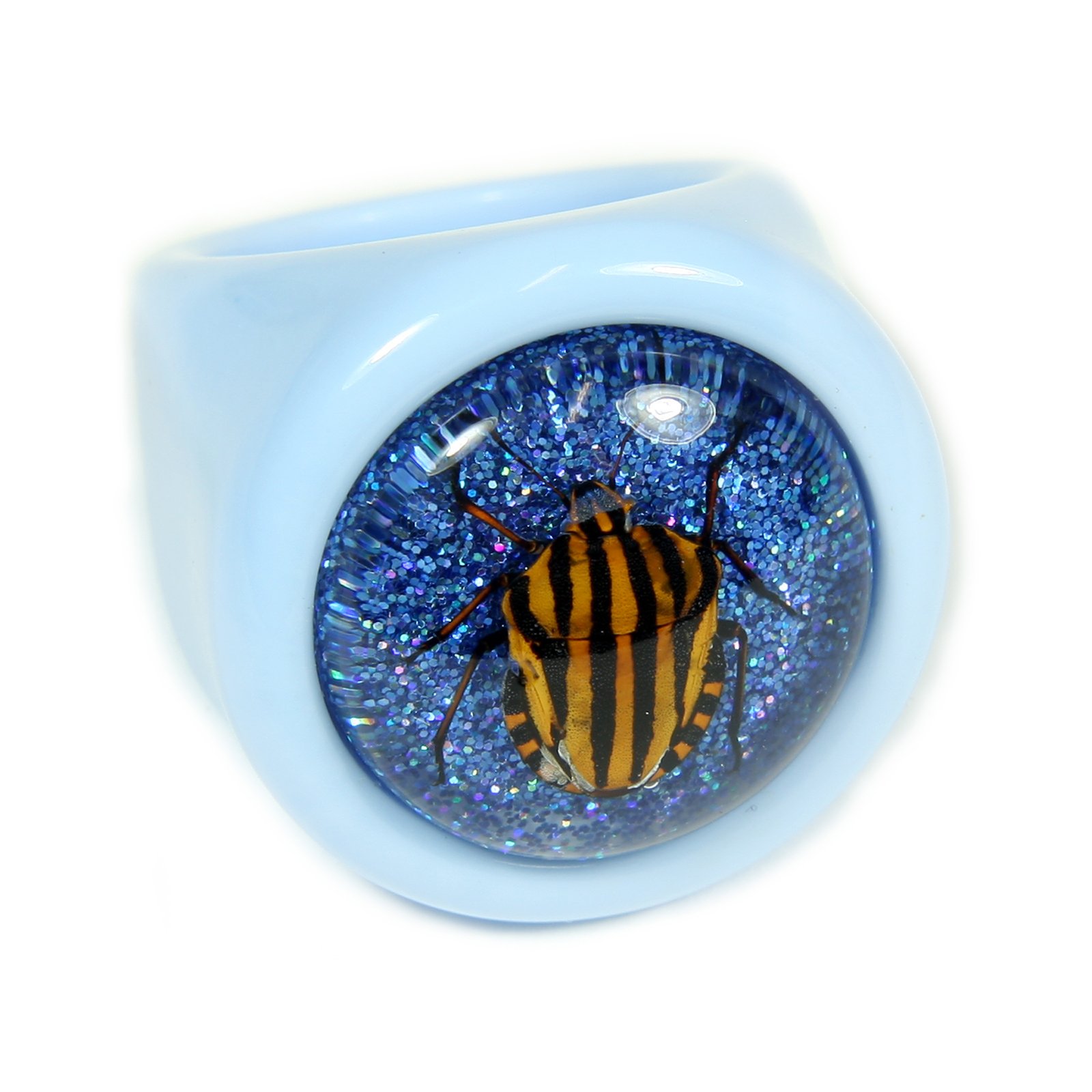 REALBUG Shield Bug Blue Ring Size 6