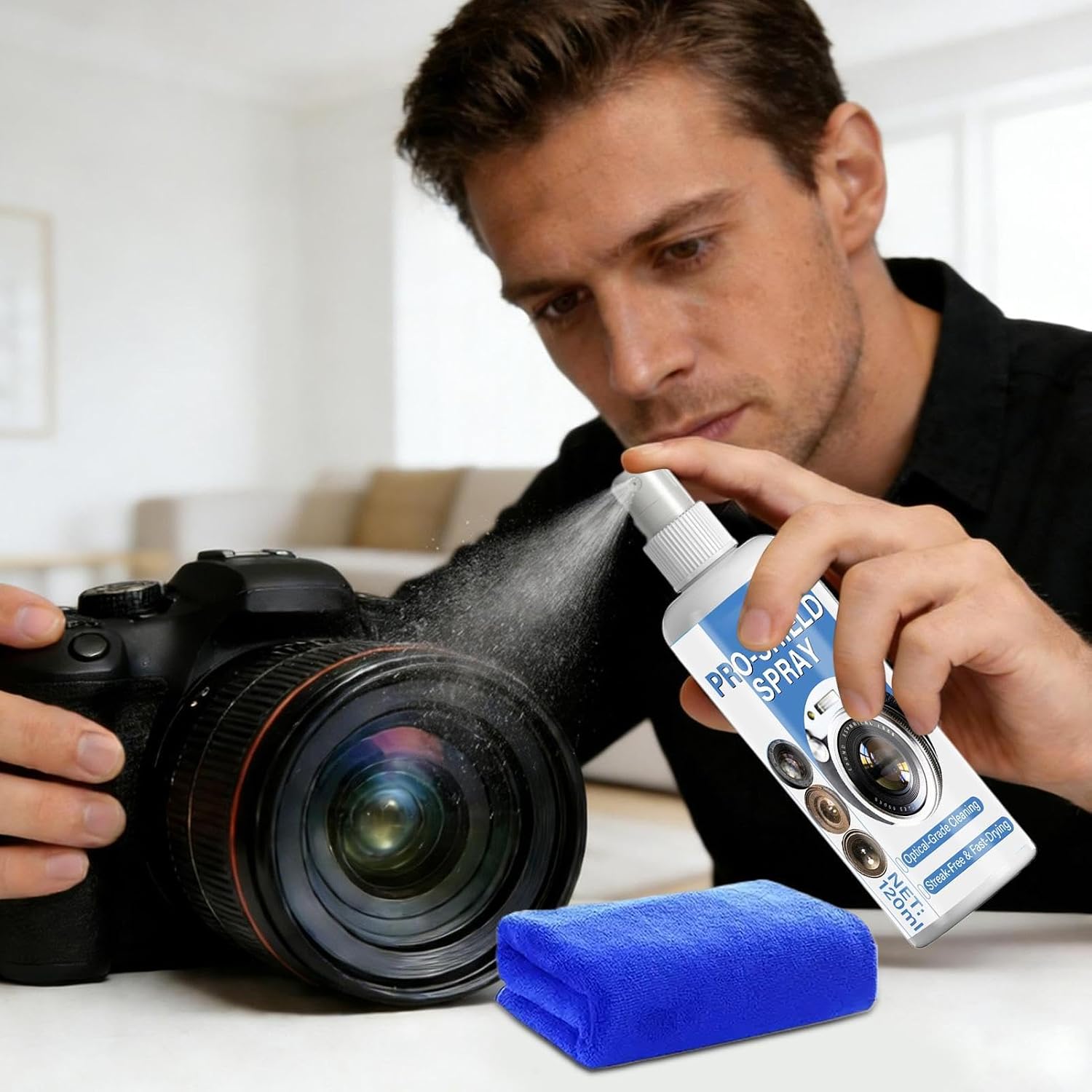 Camera Lens Cleaner 120ML Fingerprint and Dust Remover Spray