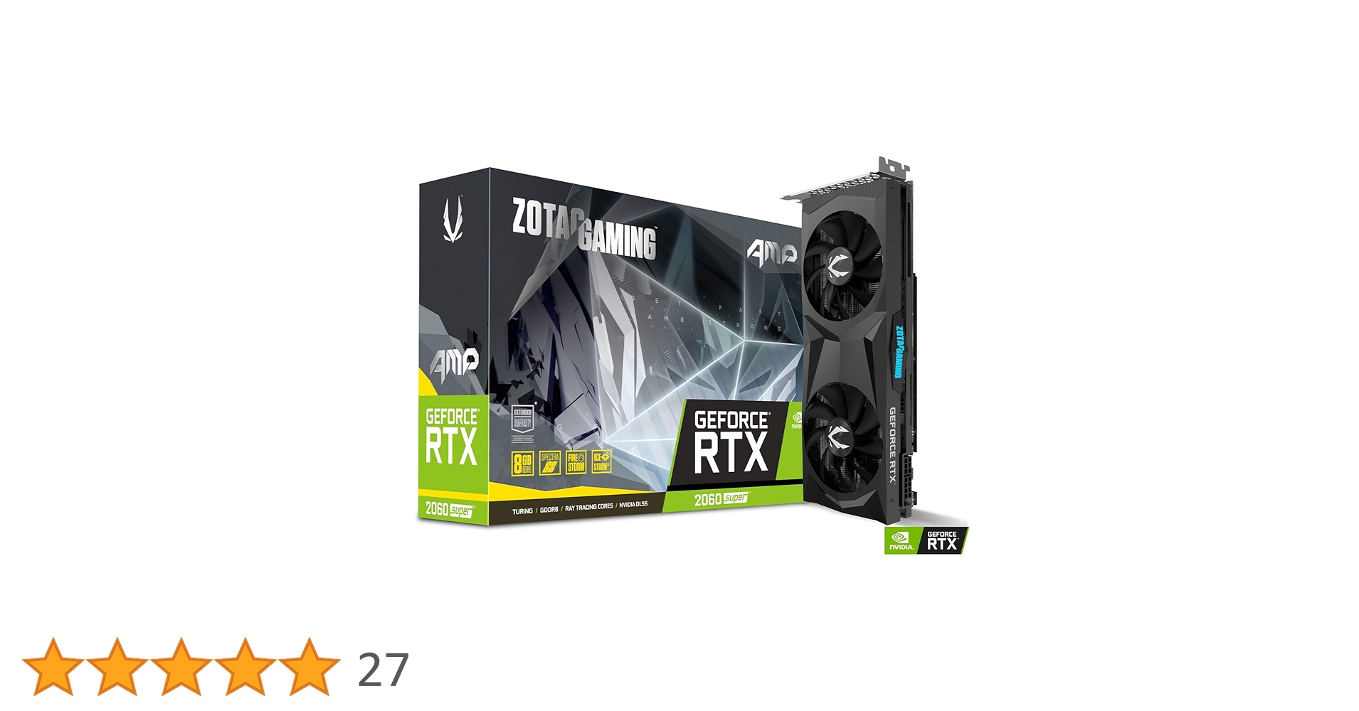 Amazon | ZOTAC GAMING GeForce RTX 2060 SUPER AMP 8GB GDDR6