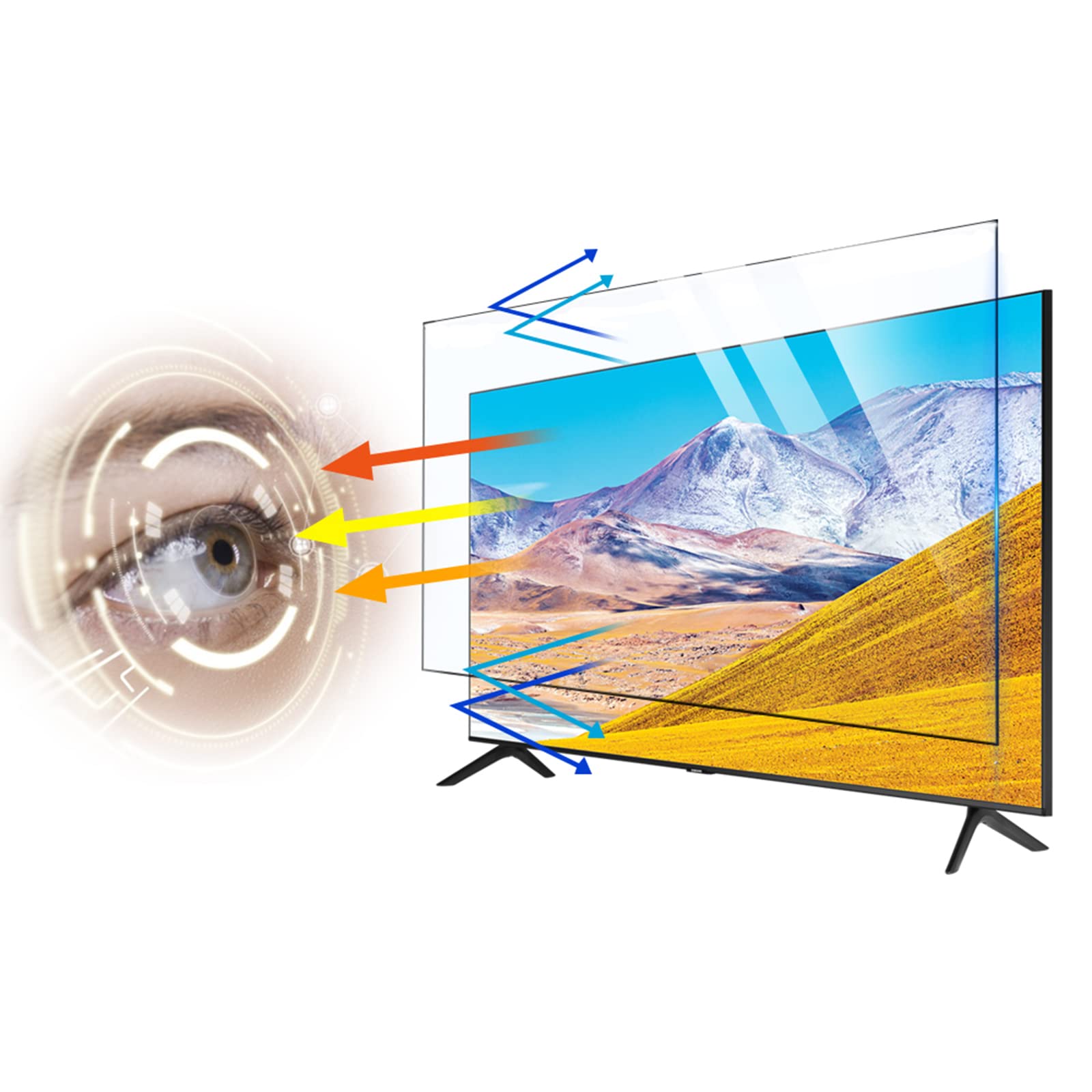 Protection des yeux antireflet pour écran de télévision de salon 50"