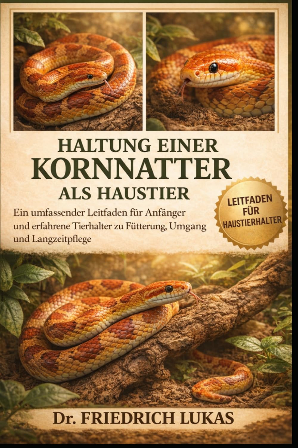 HALTUNG EINER KORNNATTER ALS HAUSTIER: Ein umfassender Leitfaden für Anfänger und erfahrene Tierhalter zu Fütterung, Umgang und Langzeitpflege