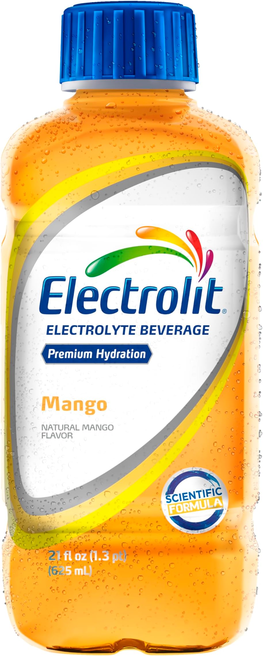 Electrolyte Beverage, Mango, 21 Fl Oz bottle (Pack of 12)