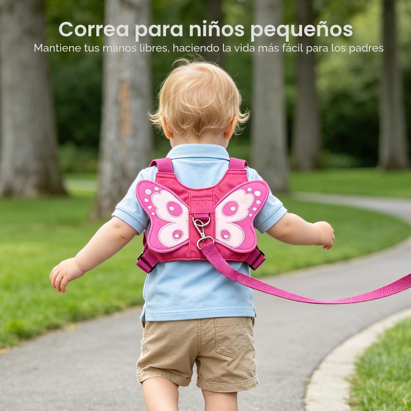 Bebé Anti-Lost Mochila, Mariposa Baby Kids Anti-perdido Mochila con Mini de Arnés Reins Niño Pequeño con Correa de Seguridad