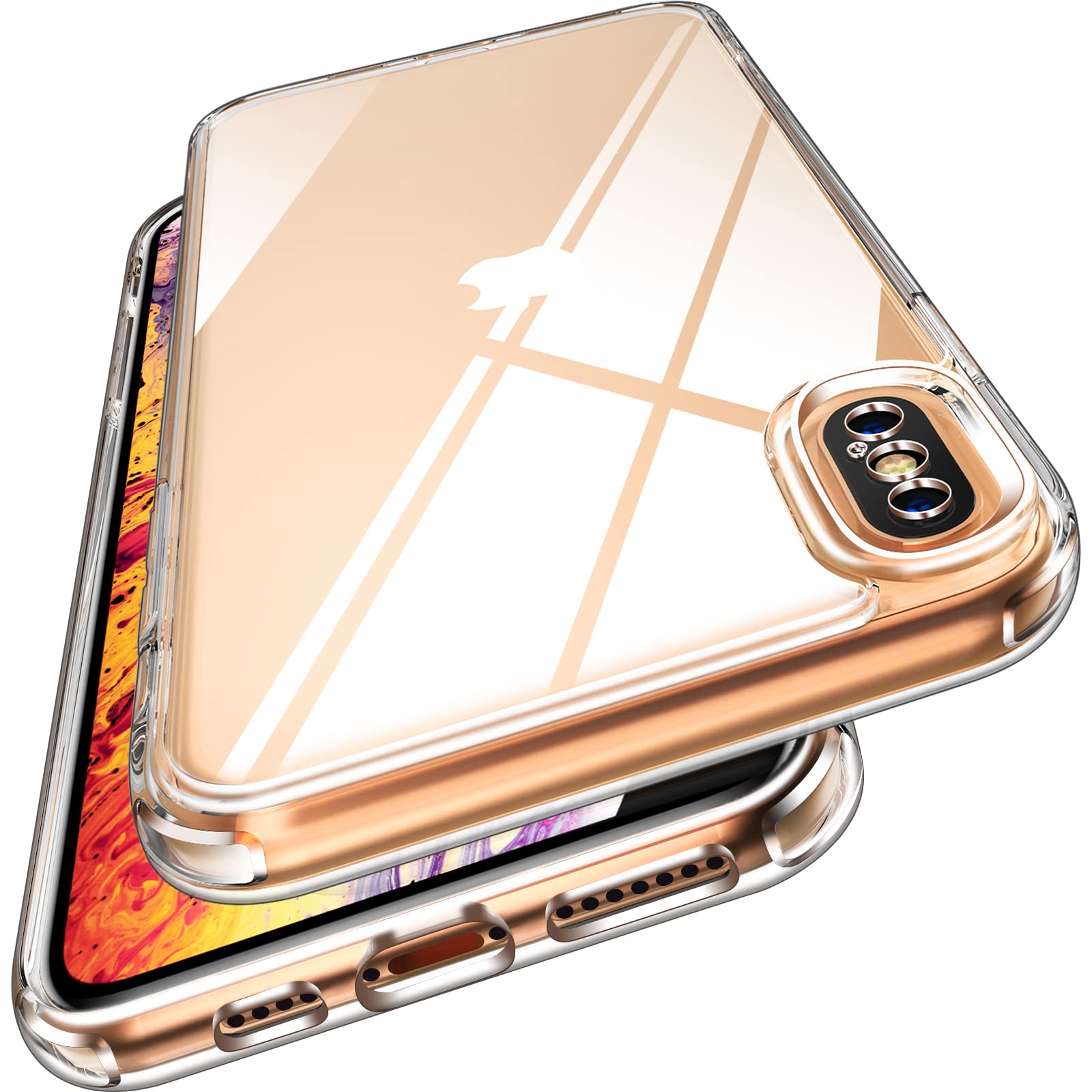 IVoler Cover Trasparente Anti Ingiallimento Per IPhone 13 Pro Max - Antiurto Con Protezione Fotocamera