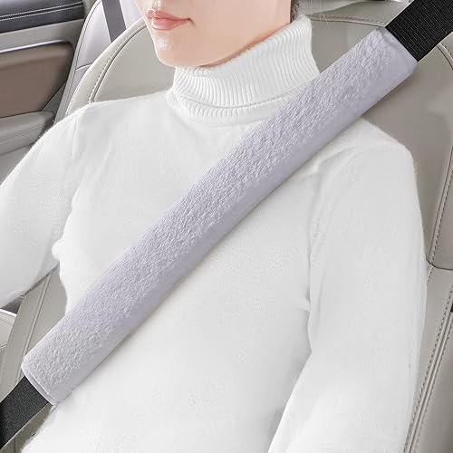 LACDL Funda extra larga para cinturón de seguridad, súper suave y peluda para adultos, niños, mujeres y hombres, cojín de felpa gruesa para cinturón
