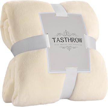 TASTHROW Creamwhite Throw Blanket 50x60 Inches