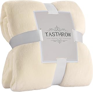 TASTHROW Creamwhite Throw Blanket 60x80 Inches