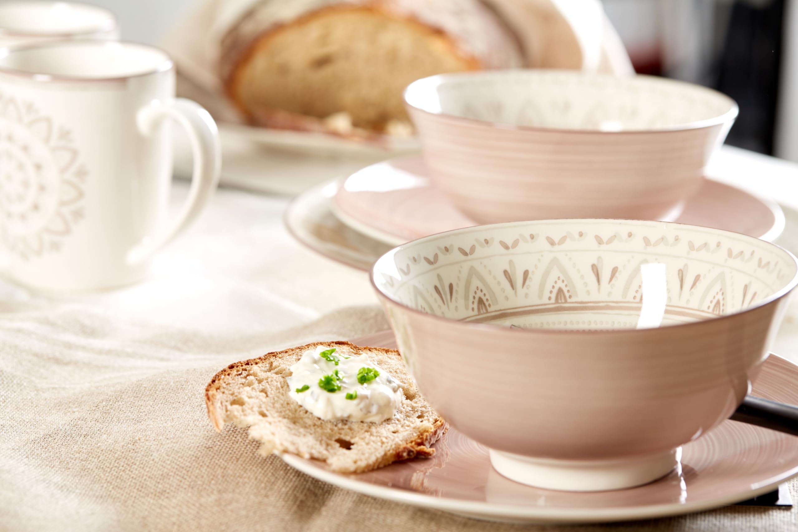 ロメロブリット　セラミックハートクリーム&シュガーセットwithトレイ Amazon.com | Ritzenhoff & Breker Valencia Series Crockery Set
