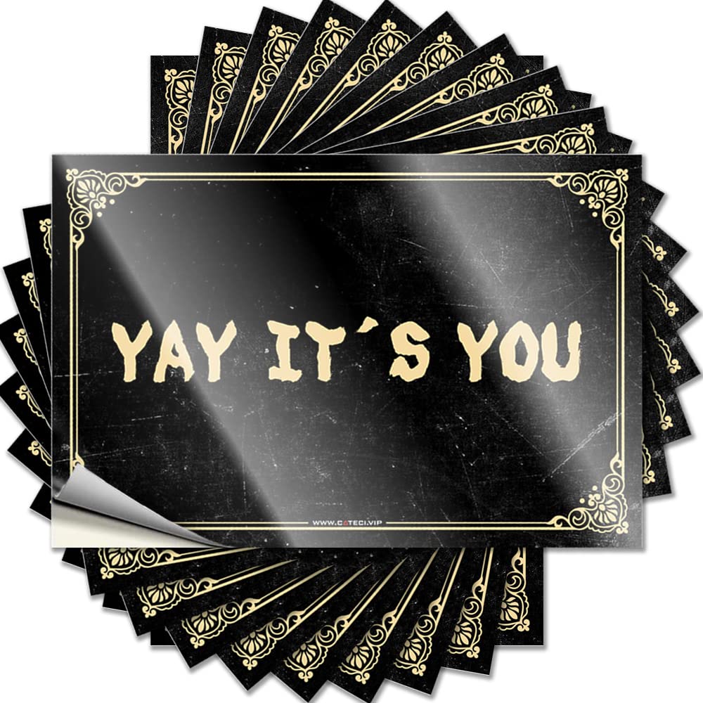 JNBT Label Wall Art 3d Funny Warning Yay It's You Heavy Duty | Book For Adult/Garage Signs Men(12X18CM-6Pcs)