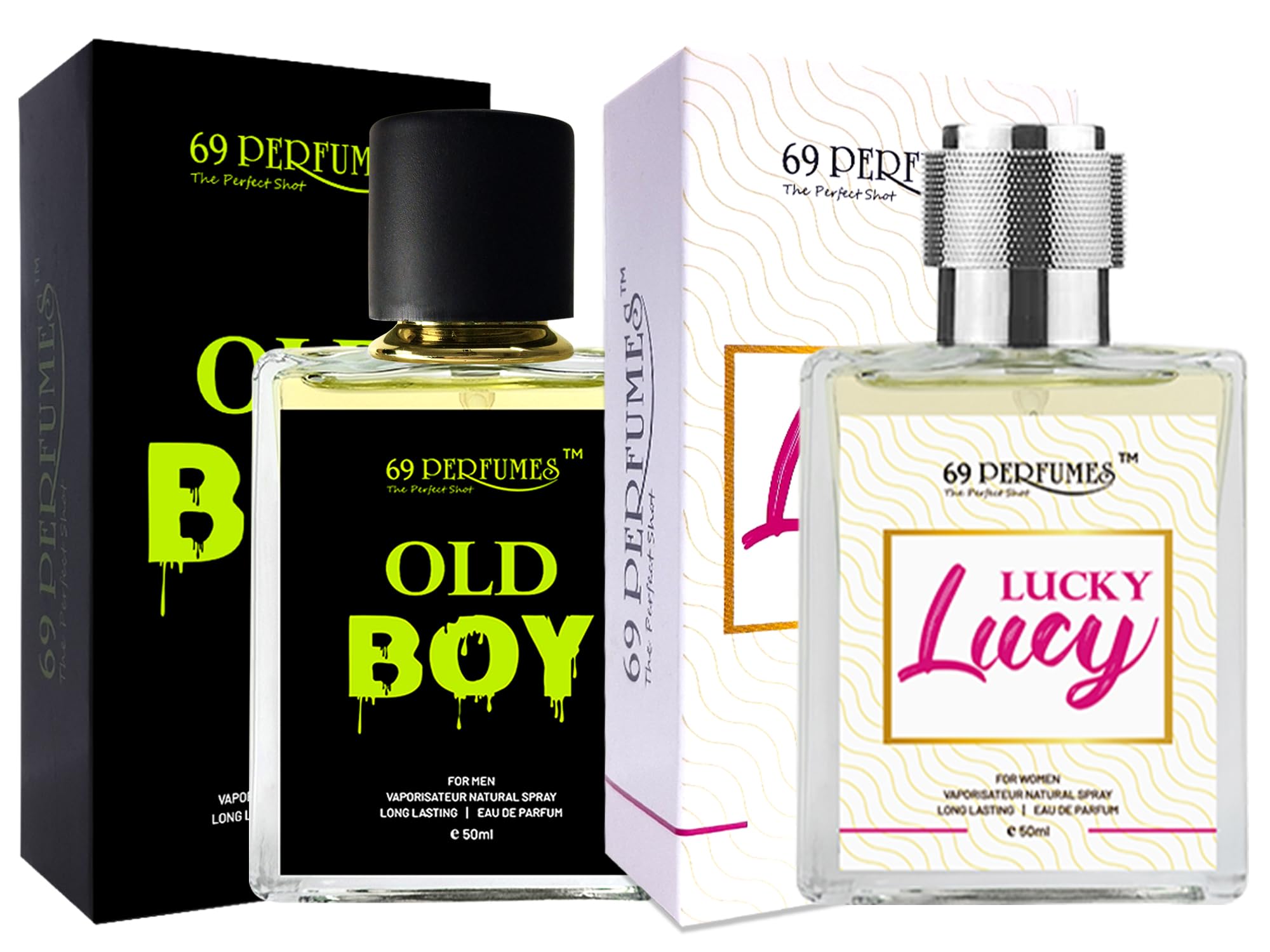 Oldboy & Lucky Lucy Combo Perfume for Men & Women-Bergamot, Woody & Fruity Musky Luxury Perfume Scent for All Occasions