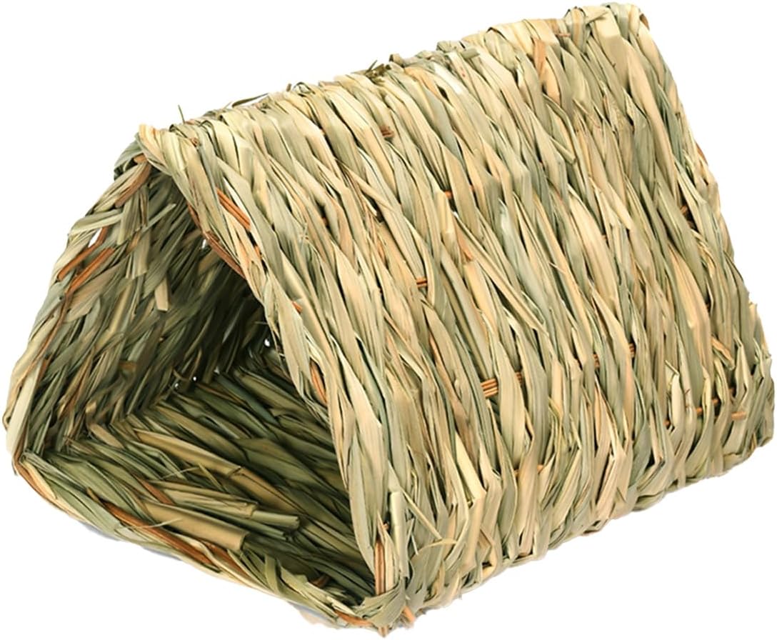 Natural Grass House for Rabbit Rabbit Tunnel House Grass Braided Nature House Rabbit Nest Chew Toy Hedgehog Rabbit Bird Small Animal Hideaway Pet Cave Toy Toy Play Tool Playground L