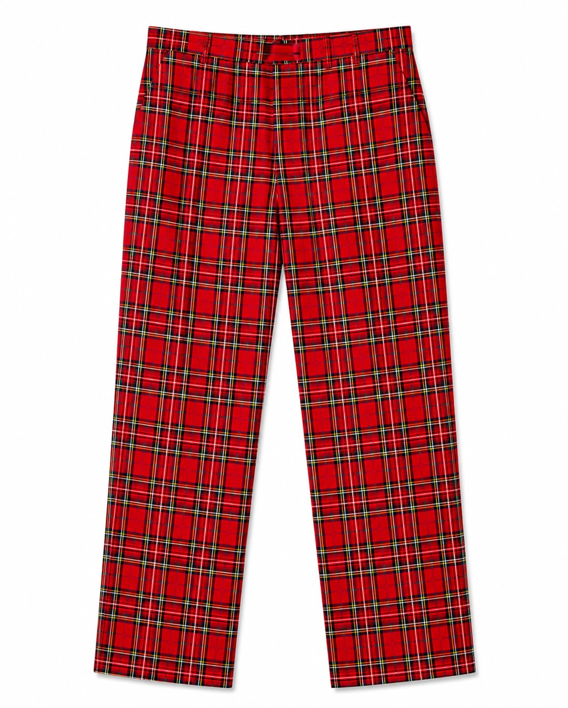 The Dragons Den Adults Tartan Punk Trousers Pants 1970's 70s Anarchist Fancy Dress [Royal Stewart - L-XL]