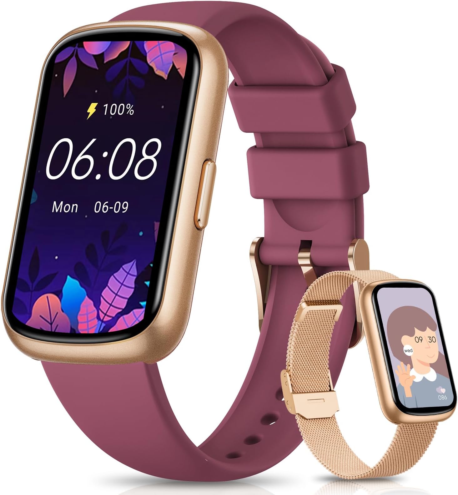 Fitness Watches for Women, Fitness Tracker with Heart Rate/SpO2 Monitor, Smart Watches for Women with Sleep/Step Tracker, 20+ Sport Modes Activity Tracker, Android Smart Watch for Phones
