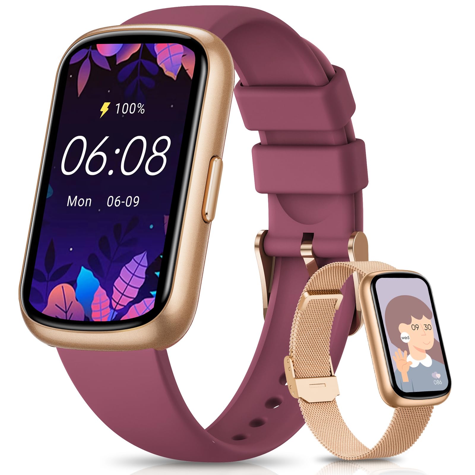 Fitness Watches for Women, Fitness Tracker with Heart Rate/SpO2 Monitor, Smart Watches for Women with Sleep/Step Tracker, 20+ Sport Modes Activity Tracker, Android Smart Watch for Phones